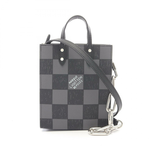 路易威登 Sac Plat XS 單肩手提包 N60479 Damier 棋盤格紋皮革 BK