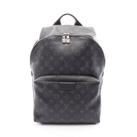 路易威登 Apollo Monogram Eclipse 雙肩包 M43186 PVC塗層帆布皮革 黑色 二手 男款