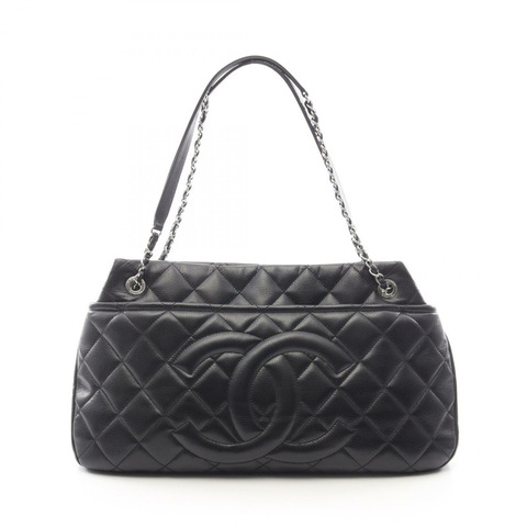 香奈兒 (CHANEL) Matelasse Tote 鏈條單肩手提包 A67292 小牛皮 黑色 二手 SHW