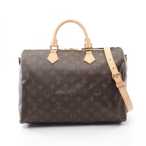 路易威登 Speedy Bandouliere35 Monogram 2WAY 手提包 M41111 PVC塗層帆布皮革棕色二手女士