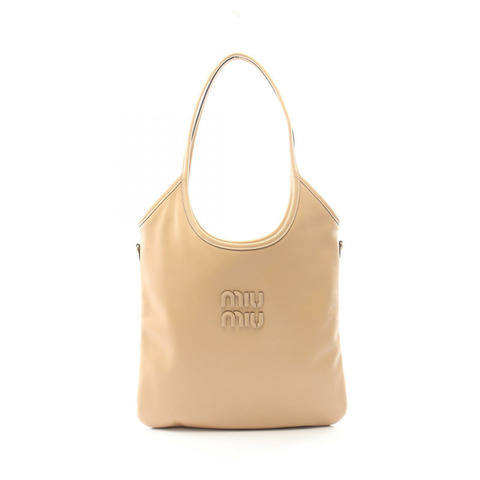 Miu Miu IVY 手提包 5BG2312CRWF0036 皮革 米色 全新 女士