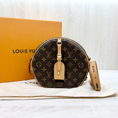 LV✨原花Boite Chapeau Souple吊牌軟圓餅MM斜背包M45647