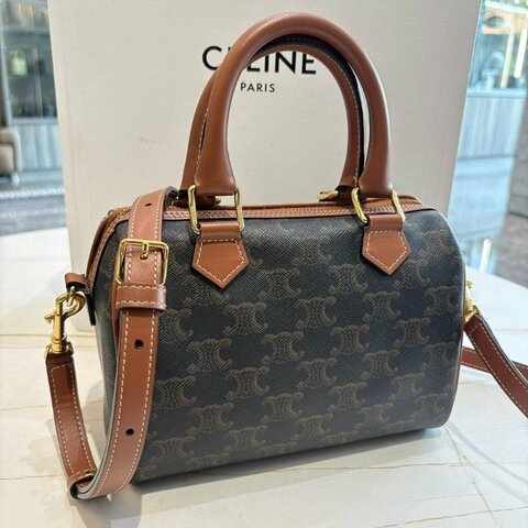 CELINE 標誌印花小號波士頓包