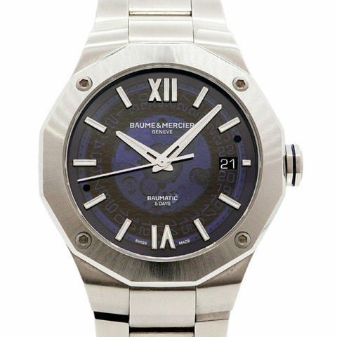 名士 (Baume & Mercier) Riviera Baumatic M0A10616 海軍藍錶盤男士腕錶