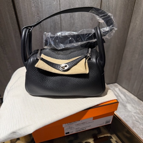 Hermes Mini Lindy 黑銀二代 全新膠膜在