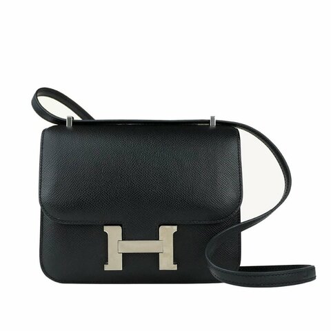HERMÈS 愛馬仕 Constance 19 黑色銀釦 Epsom 牛皮｜康康包 肩背包 斜背包 H 包｜U刻 2022年｜KÉSH 凱仕精品