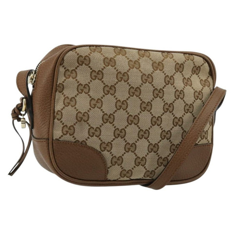GUCCI GG帆布肩背包 米色 金色 449413 正品 mr2500