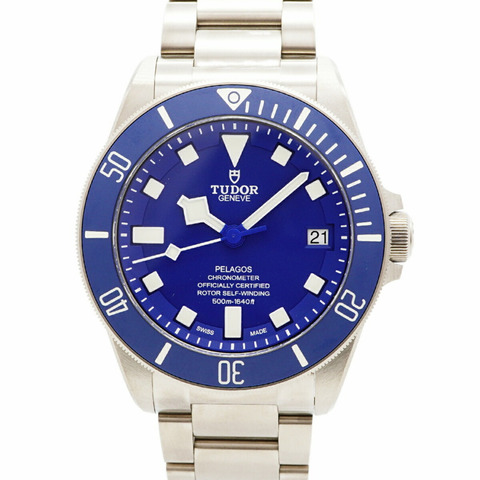 帝舵 Pelagos 25600TB 藍色錶盤男士腕錶