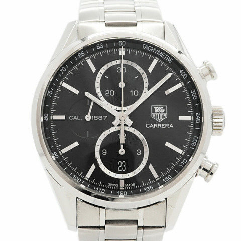 TAG Heuer 豪雅卡萊拉系列 Calibre 1887 CAR2110 黑色錶盤男士腕錶