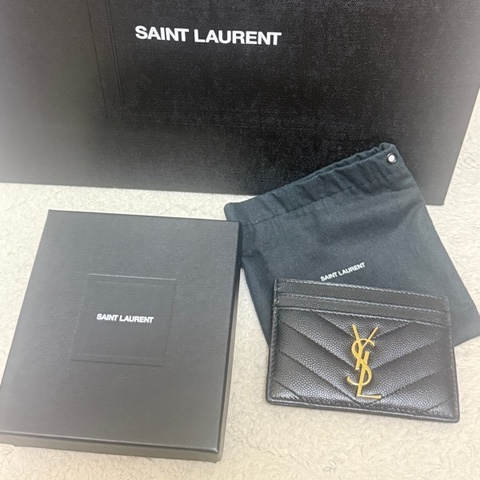 YSL CASSANDRE MATELASSE粒面壓紋皮革卡片套