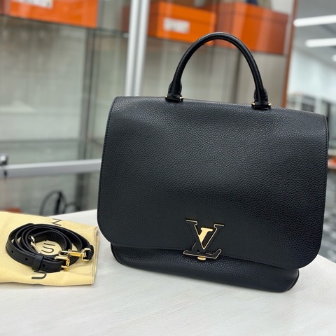 【近新閒置品】Louis Vuitton 路易威登LV 黑金粒面牛皮Volta手提包