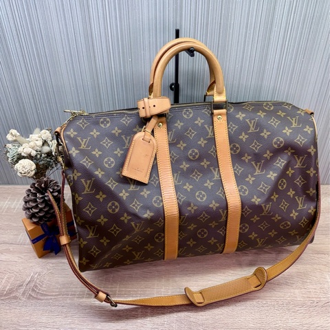 LV M41418 KEEPALL 45背帶款兩用旅行包旅行袋