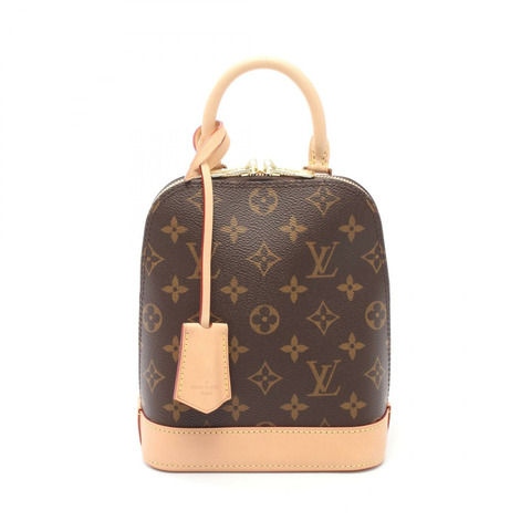路易威登 Alma 雙肩包 Monogram 背包 M47132 PVC 塗層帆布皮革 棕色 二手 女士