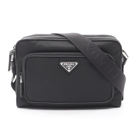 PRADA TESSUTO+SAFFIAN 肩斜背包 2VH1902DMHF0002 尼龍 黑色 全新