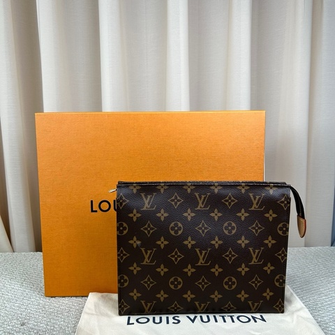 Louis Vuitton路易威登老花洗漱包手拿包 98新