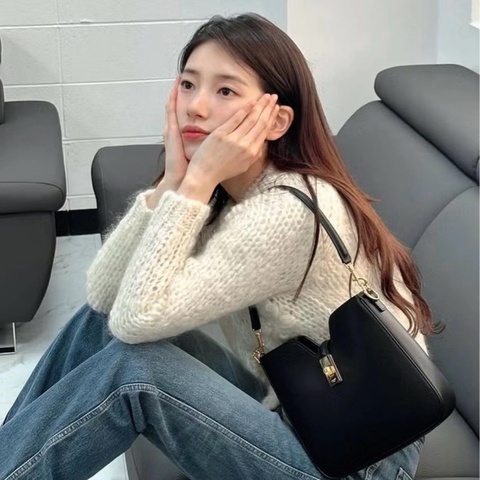 【威選精品】🖤 CELINE Camille 16 Soft 小號｜黑色小牛皮｜經典法式腋下包