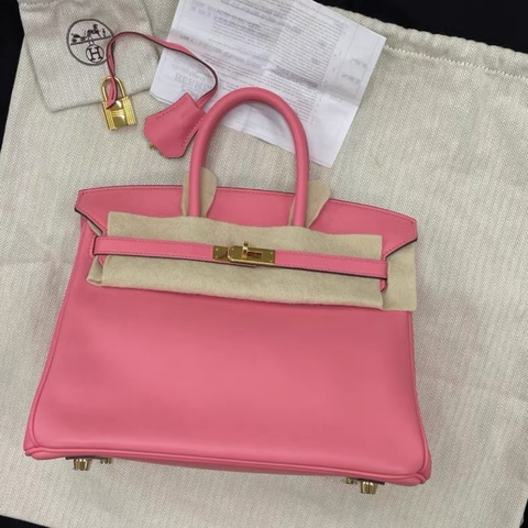 Hermes爱马仕8W新唇膏粉swift皮金扣birkin25