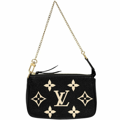 路易威登女士迷你雙色配件包 LOUIS VUITTON M80732 Monogram Empreinte 黑色配金色五金