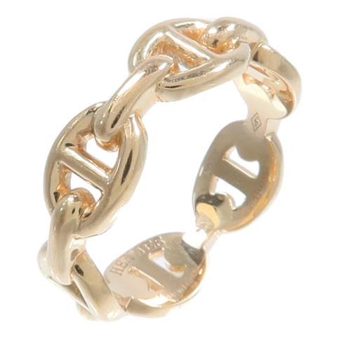 HERMES 18K玫瑰金Chaine d'ancre Enchainee Ring戒指