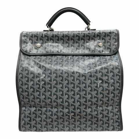 GOYARD 高雅德 Saint Léger PVC帆布 後背包 灰色 銀釦