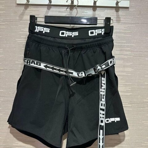 💎Han's house精品服飾💎OFF WHITE 機能 尼龍 短褲 加 腰包  三件套