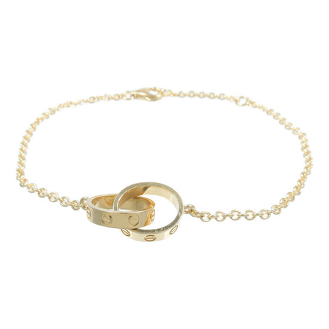 CARTIER 18K黃金Love Bracelet On Chain手鏈