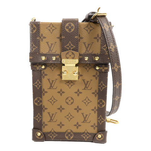 LOUIS VUITTON Monogram Reverse Trunk Vertical鏈帶肩背袋