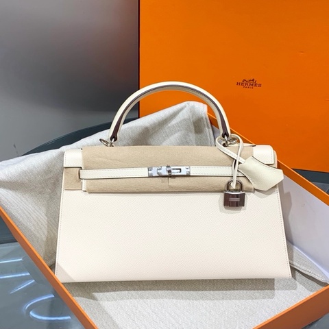 Hermes爱马仕 kelly25 i2nata 奶油白
