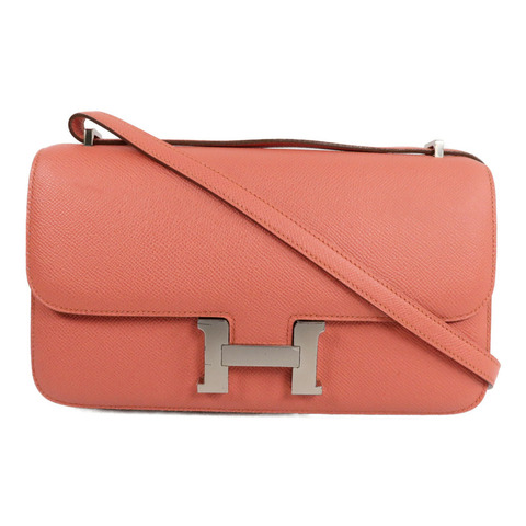 HERMES Epsom皮革Constance Elan肩背袋Crevette