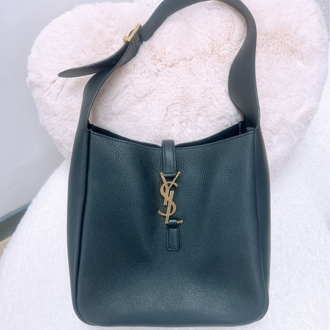 YSL le5a7 小號黑金肩背包/托特包