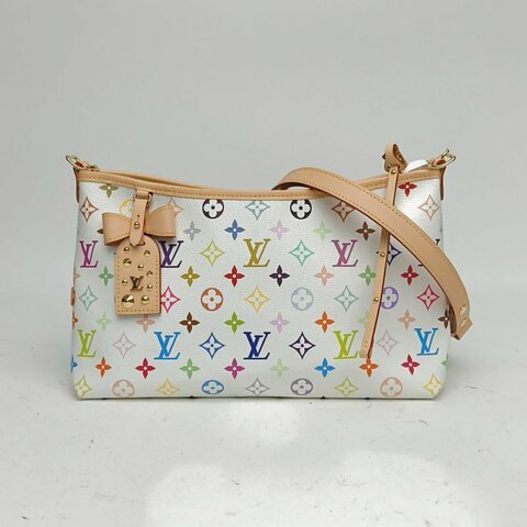 LOUIS VUITTON CARRYALLEastWest村上隆聯名白三彩PVC晶片肩背包