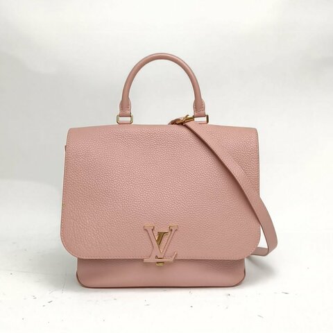 LOUIS VUITTON 粉色牛皮皮扣2017Volta系列單肩包肩背包