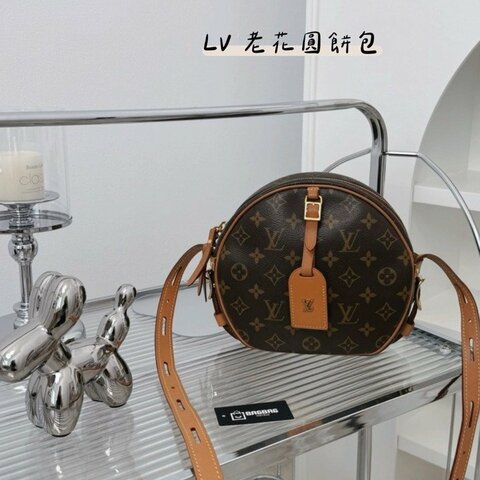 LV 老花圓餅包