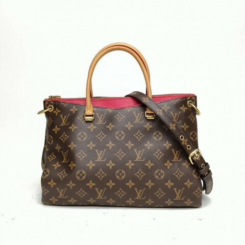 LOUIS VUITTON Pallas傳奇大號老花PVC金扣2015肩背包