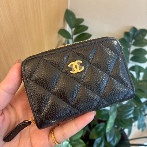 Chanel 黑荔枝金雙C零錢包👛超好用
