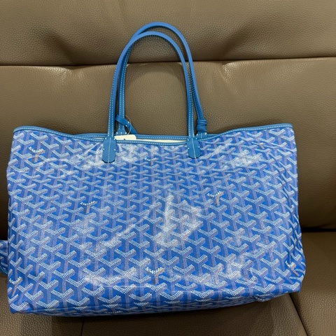 💙 Goyard 戈雅 藍色托特包子母包單肩包購物袋 中號