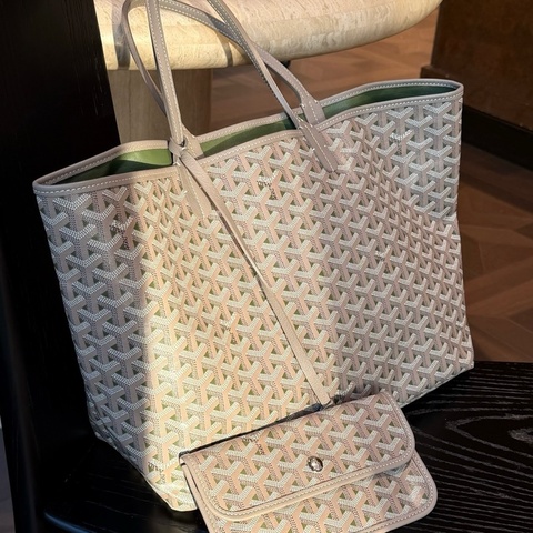 Goyard 戈雅 Saint Louis tote 灰綠色托特包子母包單肩包