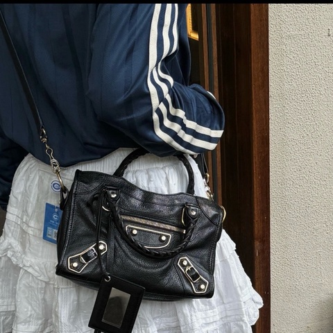 Balenciaga 巴黎世家黑金機車mini手提包斜背包
