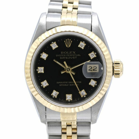 勞力士 Datejust 10P 鑲鑽 69173G 女士腕錶 SSx18K 黃金 40465