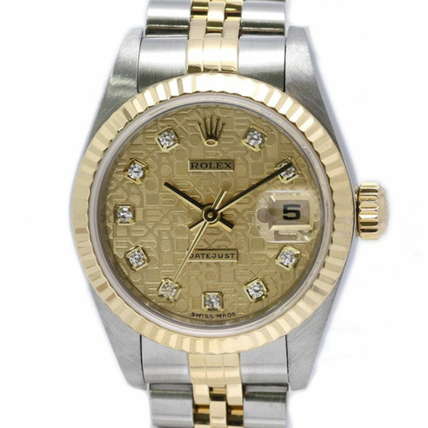 勞力士 Datejust 10P 鑲鑽 79173G 女士腕錶 SSx18K 黃金 40464