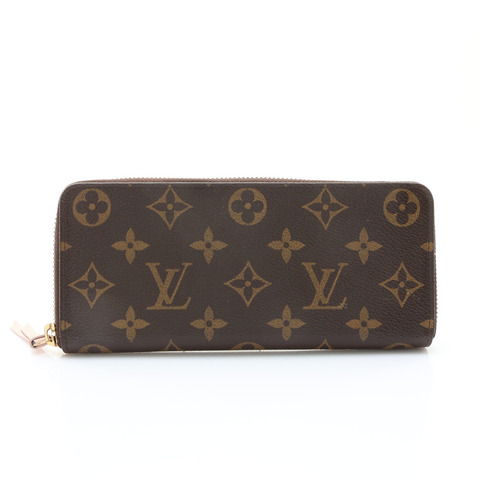 Clemence 拉鍊 長夾 棕色 原花帆布【LOUIS VUITTON LV 路易威登】 M61298