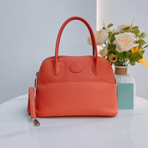MS0773	Hermes 愛馬仕小號兩用包包 Bolide Medium 27cm Epsom L5 Crevette x PHW