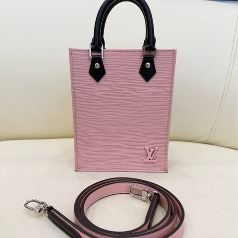Lv mini 琴譜 芭蕾粉 水波紋牛  斜挎包