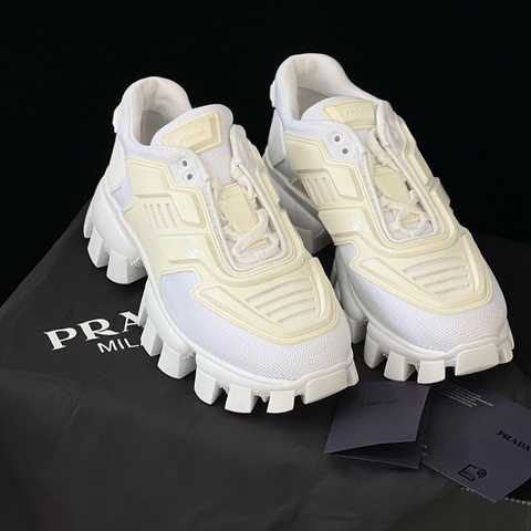 未使用 Prada普拉達老爹鞋 變形金剛 白色齒輪底 變身機能少女 38碼
