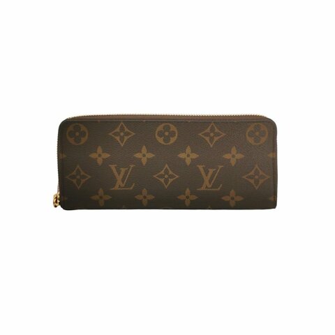 Louis Vuitton (LV) ClémenceMonogram印花環繞拉鍊皮夾晶片款