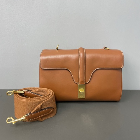 Celine/賽琳 21年 Soft 16 小號焦糖色單肩包斜挎包