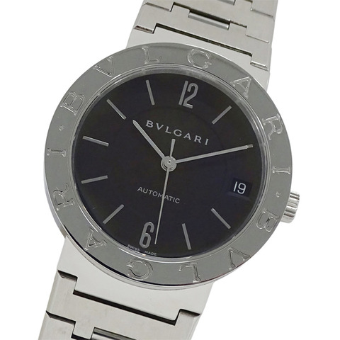 寶格麗 (Bulgari) 男孩腕錶，品牌：日期自動上鍊不鏽鋼 SS BB33SS 銀色黑色