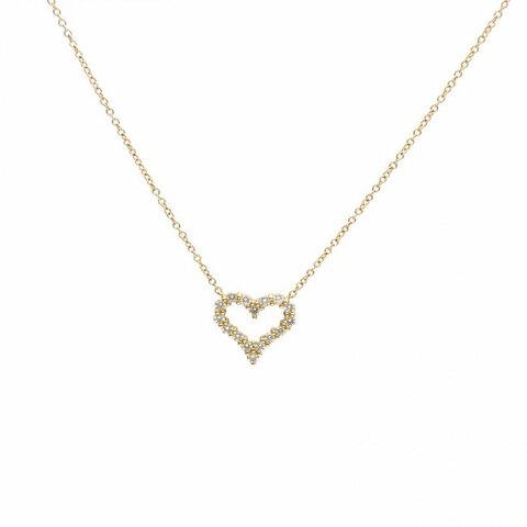 TIFFANY&CO 愛心心形滿鑽項鏈小號18K玫瑰金/鑽石