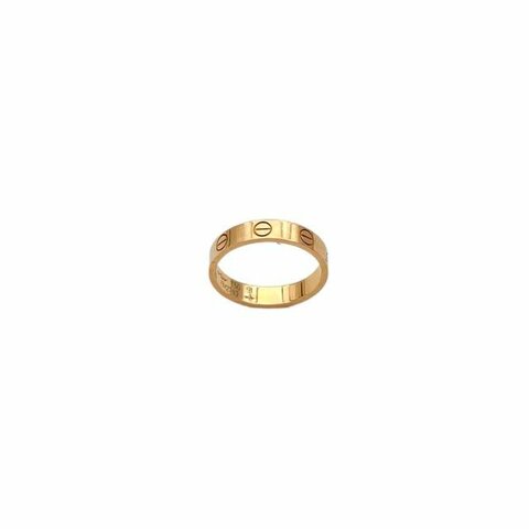 CARTIER LOVE18K金窄版戒指18K玫瑰金51