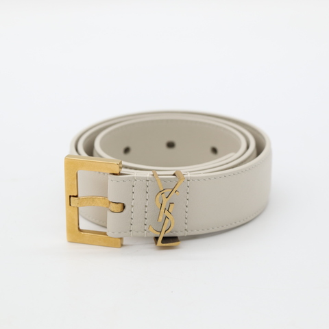 Saint Laurent 聖羅蘭 灰白色 皮帶